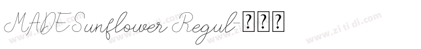 MADE Sunflower Regul字体转换